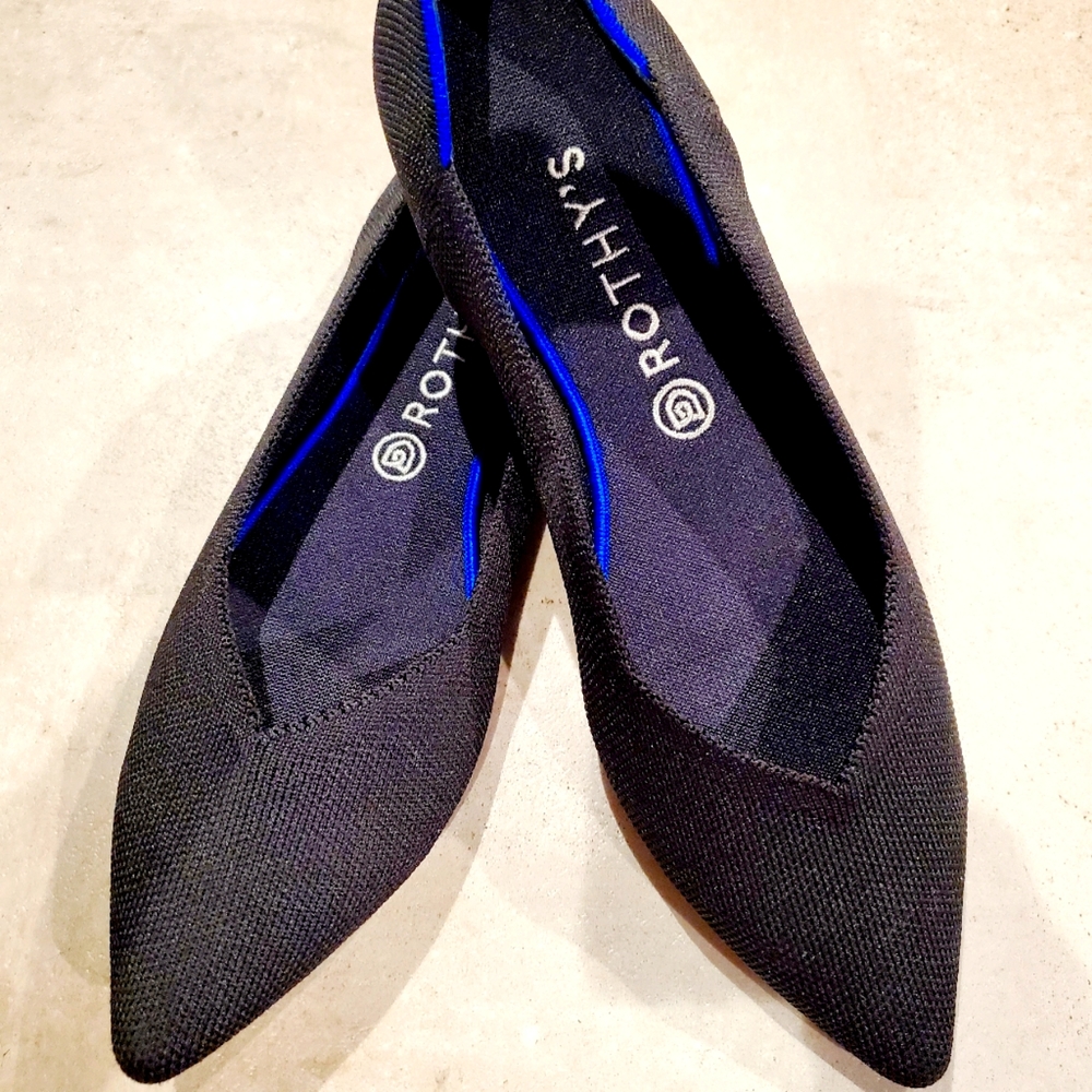 Rothy's Black Pointed Toe Flats
